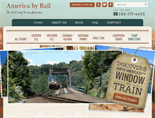 Tablet Screenshot of americabyrail.com